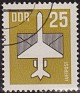 Germany 1982 Plane 25 Pfennig Yellow Scott C11. DDR 1982 c11. Uploaded by susofe